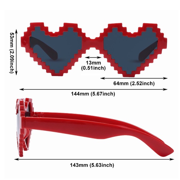 Kính Mát Hình Trái Tim Vui Nhộn Cho Cặp Đôi