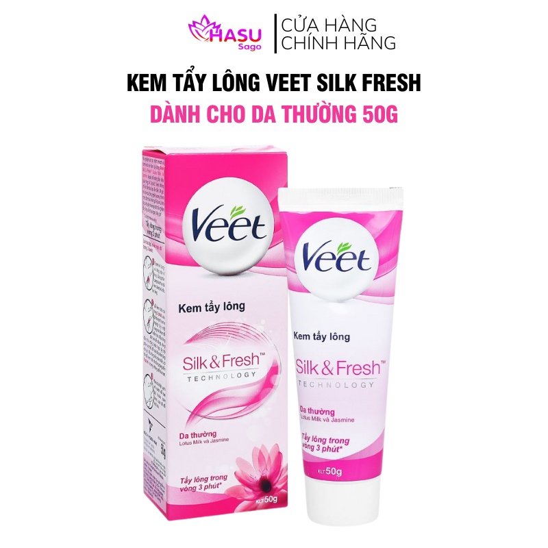 Kem Tẩy Lông Veet Silk Fresh Dành Cho Da Thường Và Da Nhạy Cảm 25g/50g