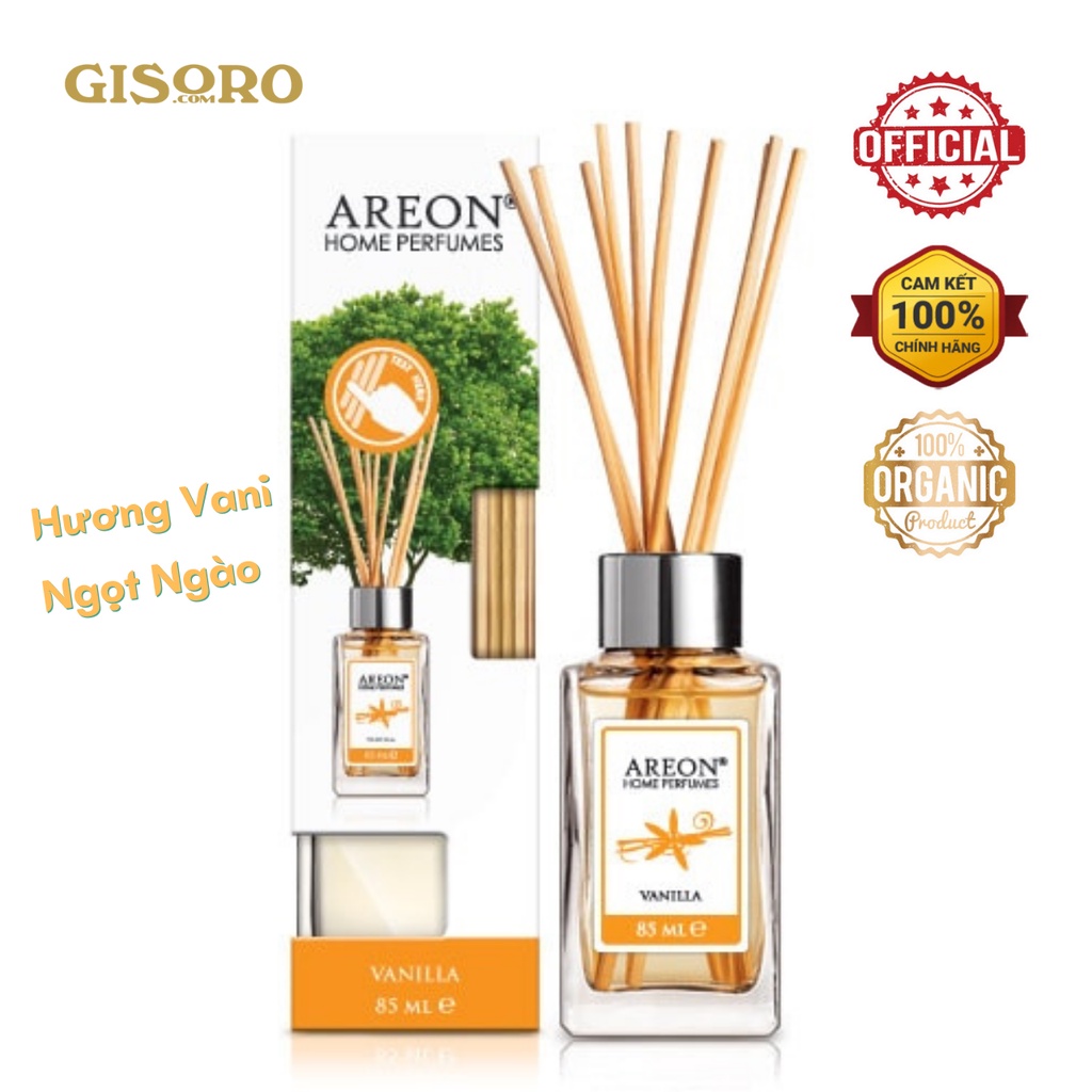 Tinh dầu Nước hoa thơm phòng thiên nhiên cao cấp Areon Bulgaria ngọt ngào dịu nhẹ 85ml