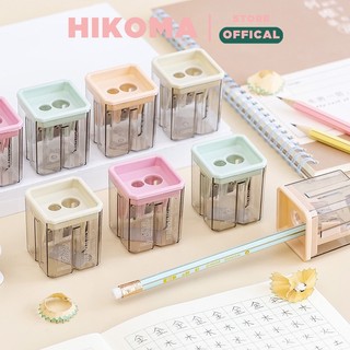 Gọt bút chì cỡ lớn 3 màu chuốt chì nhựa cao cấp - gọt chì cute cho bé văn phòng phẩm Hikoma