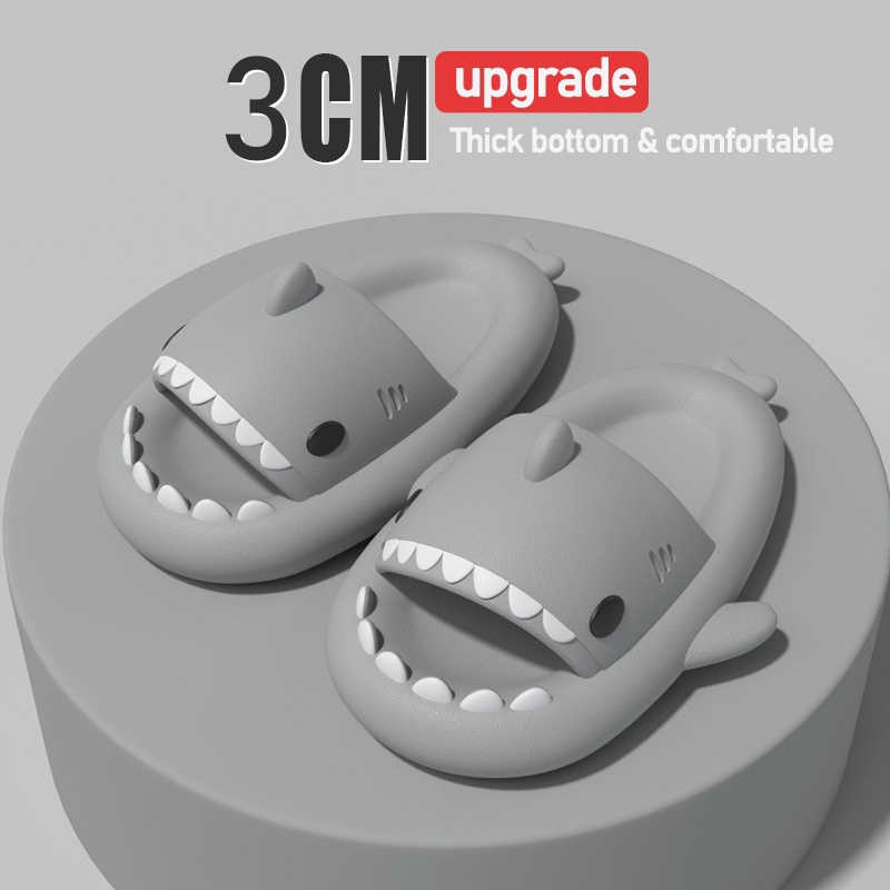 Dép đi trong nhà / ngoài trời Dép cá mập  đáng yêu chống trượt 2023 mới dành cho nam và nữ QUAN JIA