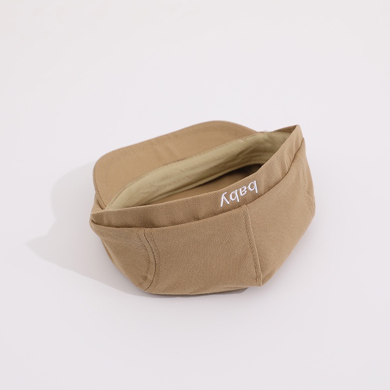 Mũ nồi beret cho bé - Mũ nón mỏ vịt chất vải kaki mềm thêu cho bé 2-4 tuổi MU15