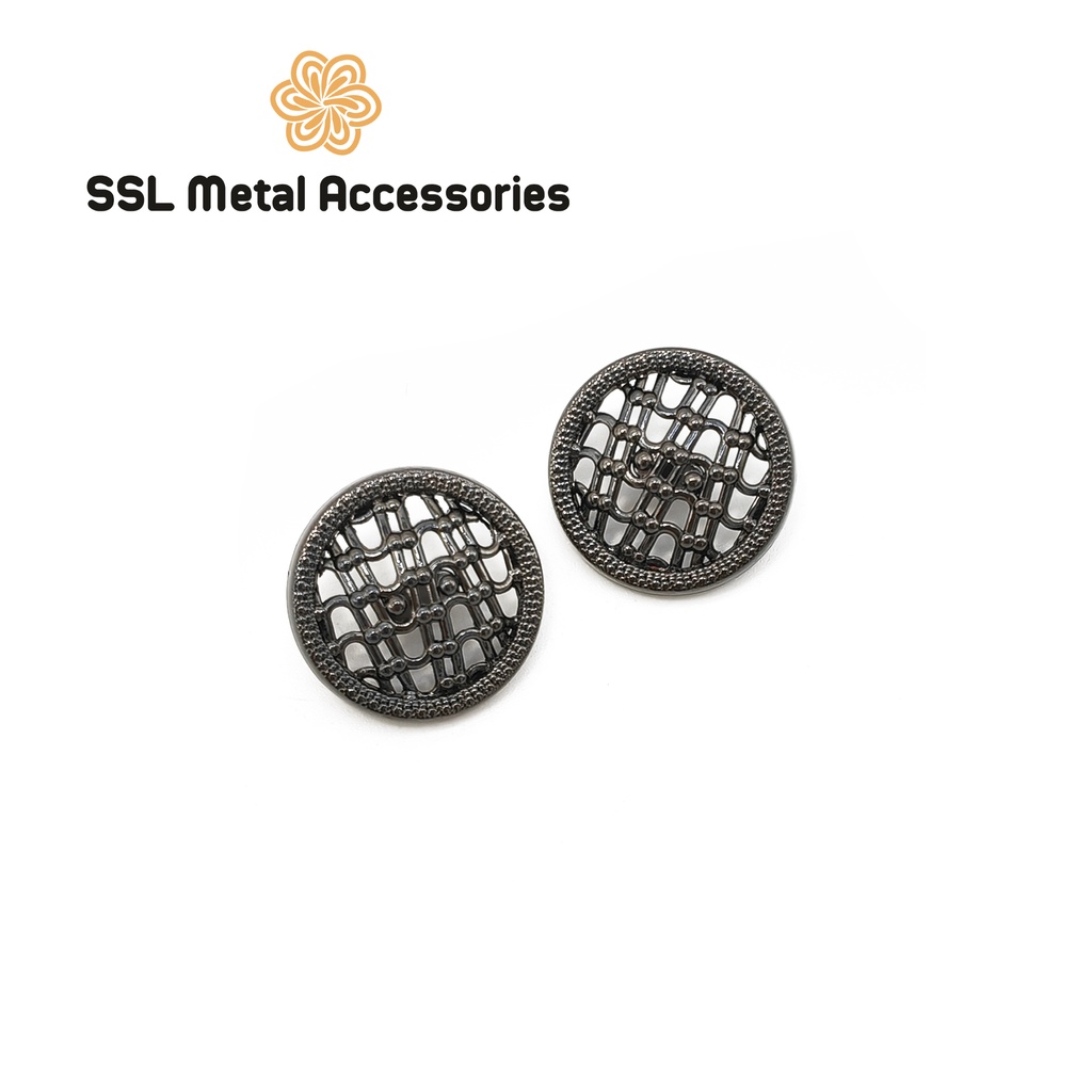 Set 10 cúc áo, nút áo kim loại thời trang mới hình tròn dành cho áo vest, sơ mi, áo dạ... QQ-A37 ,#ssl_accessories