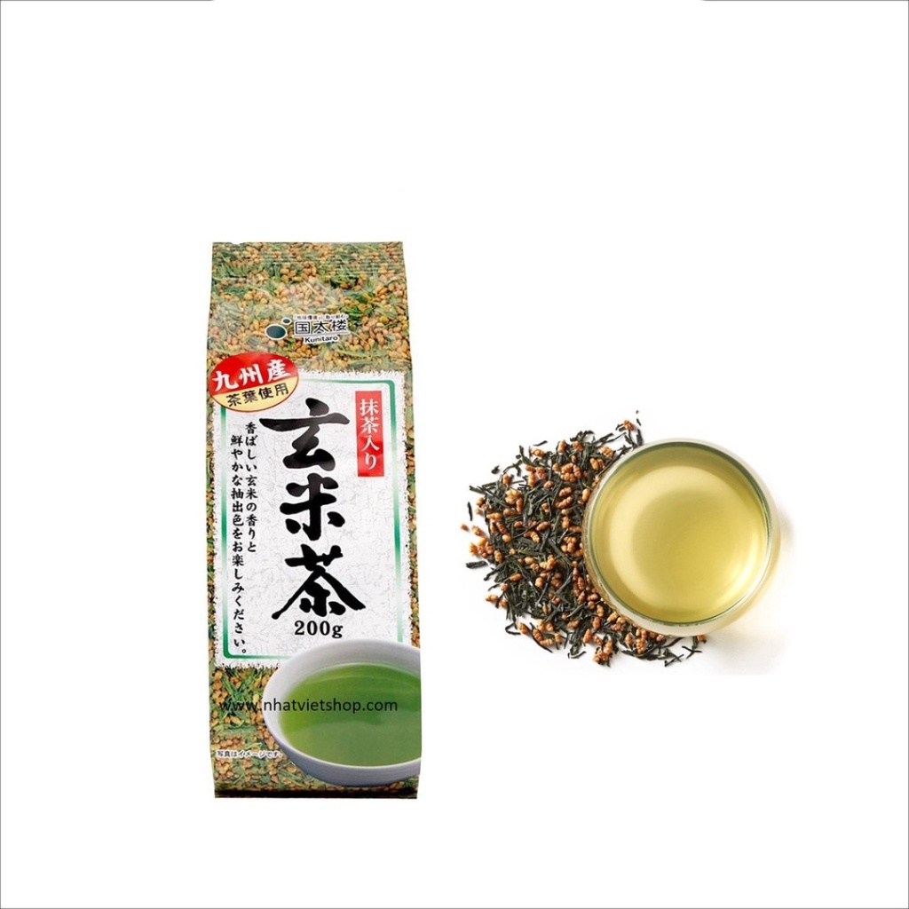 Trà xanh gạo lứt rang Kunitaro Nhật Bản- Brown Rice Tea 200g ...