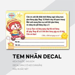 (SIÊU RẺ) combo 100 Tem dán cảm ơn shipper, NHÃN CÁM ƠN SHIPPER-M6