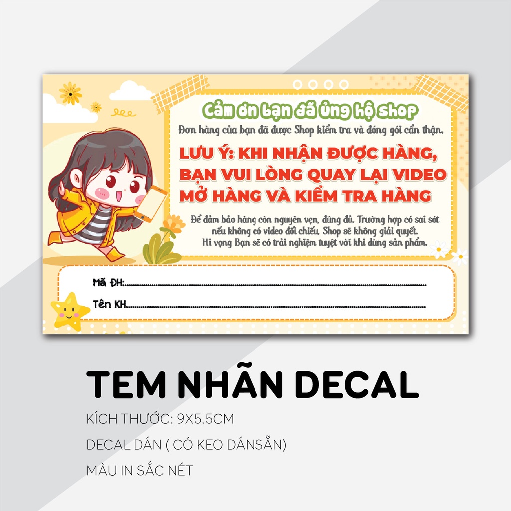 combo 100 Tem dán cảm ơn shipper, NHÃN CÁM ƠN SHIPPER-M4