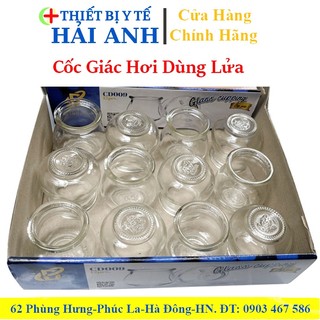 Cốc giác hơi thủy tinh - giác hơi dùng lửa CAMDACO