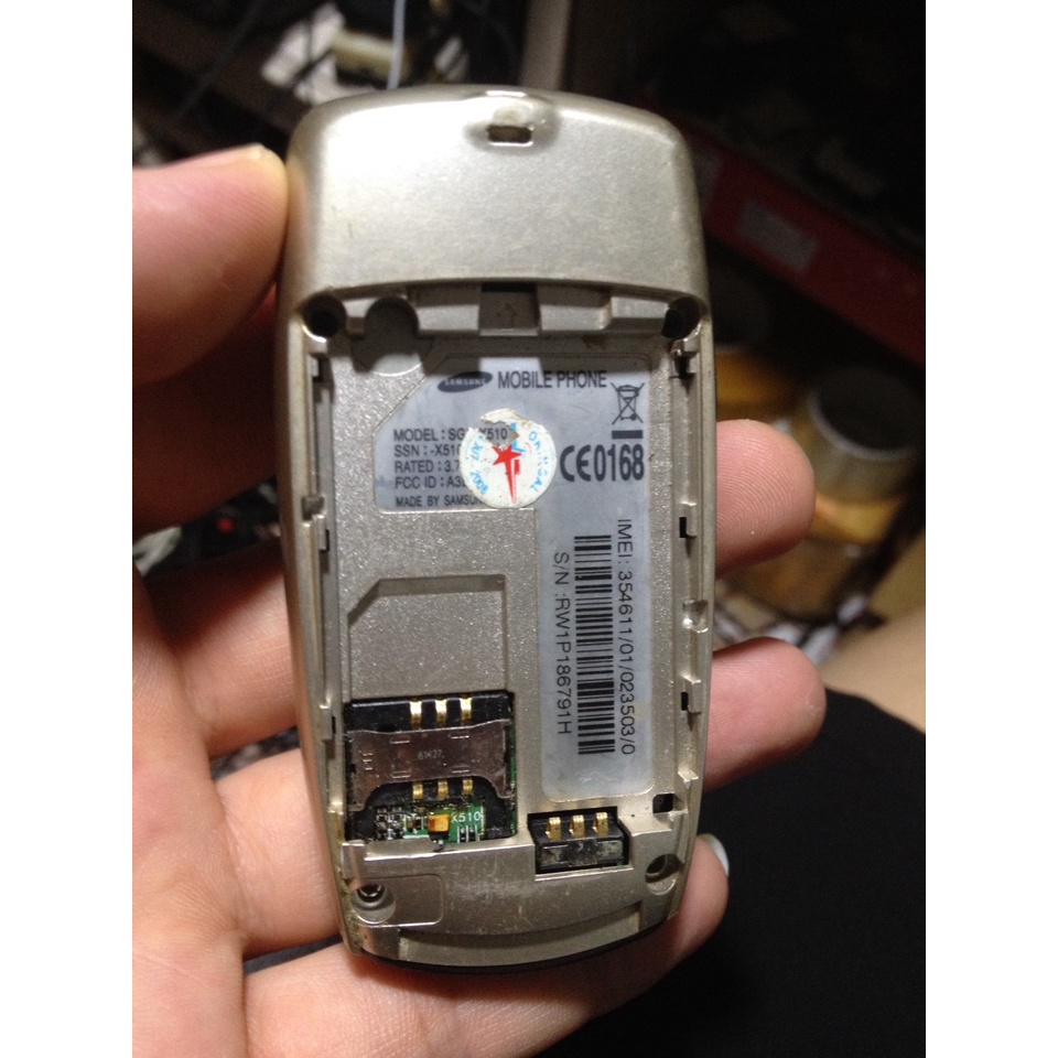 Xác SAMSUNG X510 lên màn khá, không thấy nhận sjm, máy không bin, không nắp