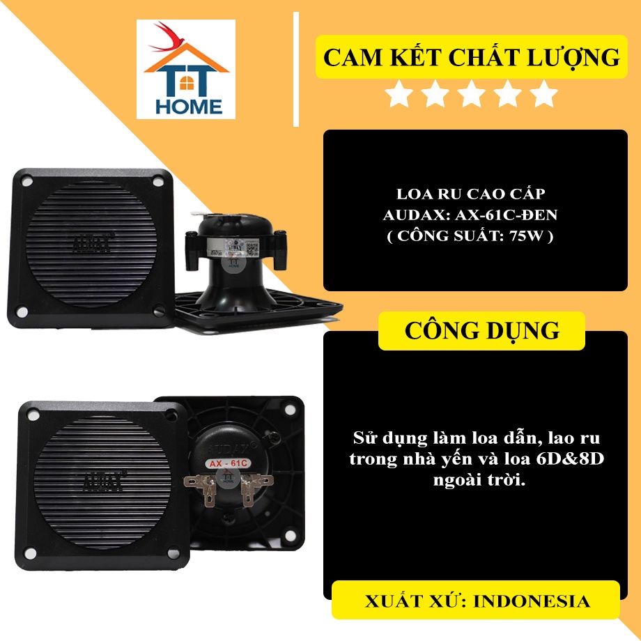 ⚡ LOA ru AUDAX CAO CẤP NEW - CÓ DÂY ⚡ AX 61C ⚡ Loa cao cấp nhập khẩu chính hãng Indonesia