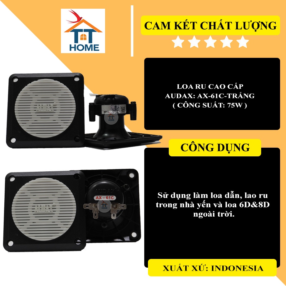 ⚡ LOA ru AUDAX CAO CẤP NEW - CÓ DÂY ⚡ AX 61C ⚡ Loa cao cấp nhập khẩu chính hãng Indonesia