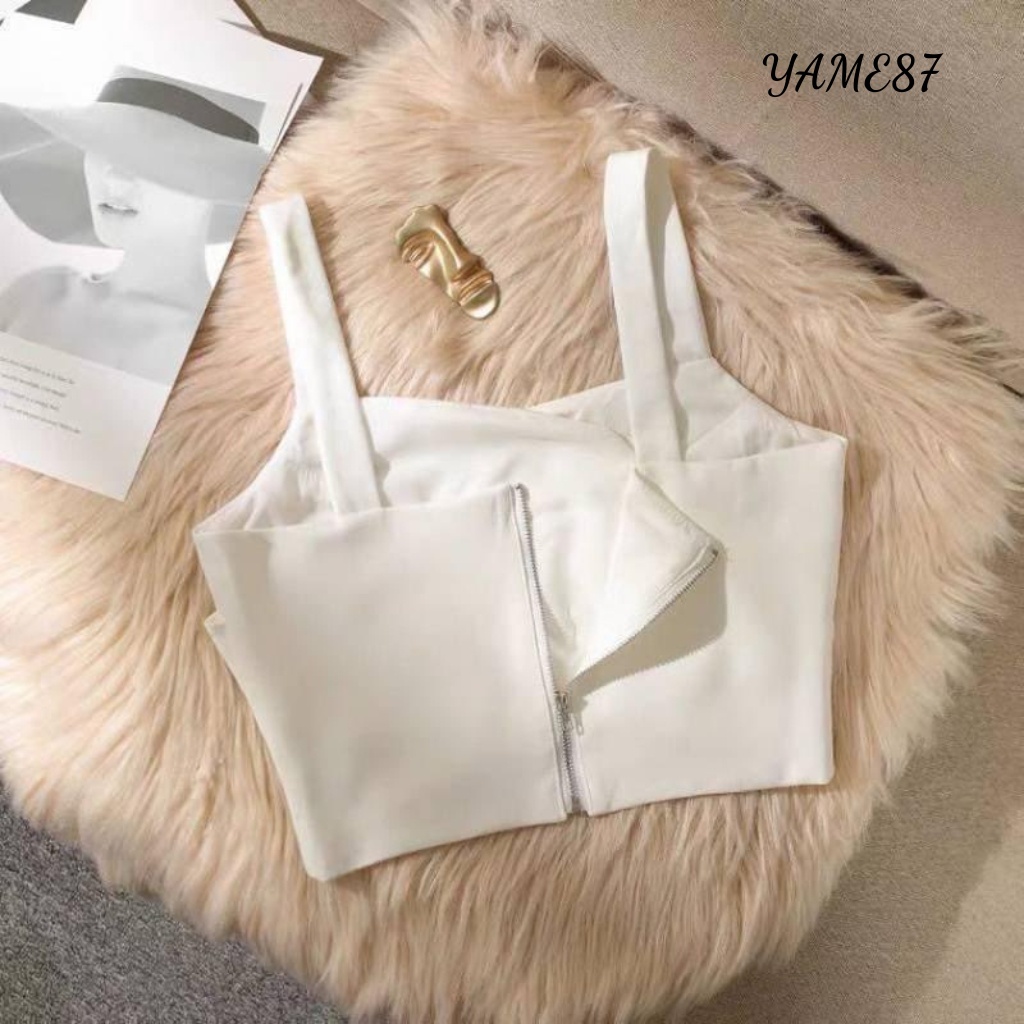 Áo bara áo cropyop 2 dây bản to co giãn 4 chiều  có mút ngực giúp nâng đẩy vòng một phù hợp đi chơi dạo phố