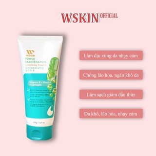 Sữa Rửa Mặt Nâng Cơ Wskin Power Rejuvenation Cleansing Foam Vitamin E + Elastin
