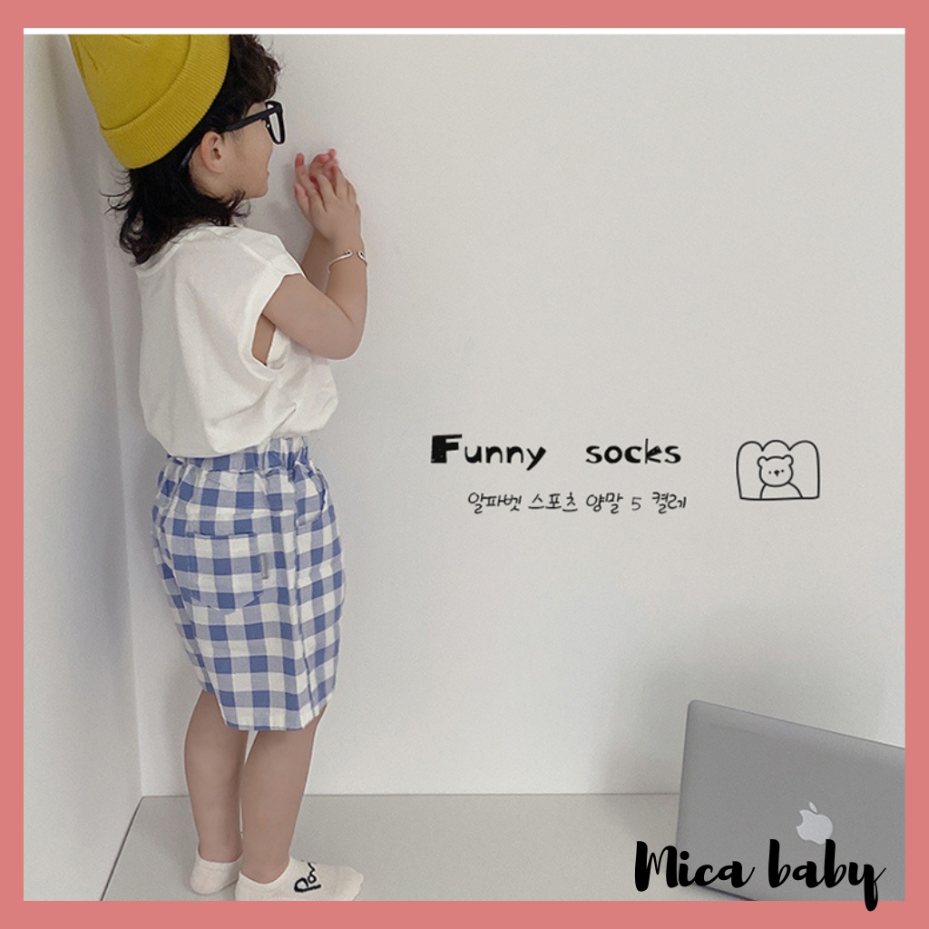 Set 5 đôi tất lưới điều hòa cotton cổ thấp Kid's Socks mềm mại thoáng khí cho bé từ 1 - 5 tuổi T42 Mica baby