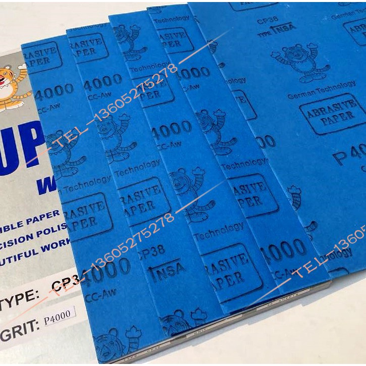Giấy nhám tờ Super fine TNSA khổ CP38 độ nhám từ 4000 - 10000, giấy nhám chịu nước - Hàng chuẩn.