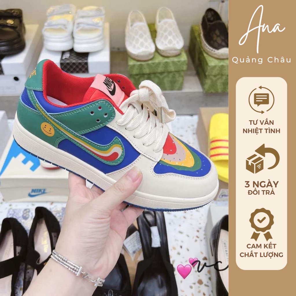 Giày Thể Thao Sneaker Nam Nữ Phối 7 Màu Cao Cấp Độn Đế 5 Phân Tăng Chiều Cao Phong Cách Thời Trang Ana Quảng Châu