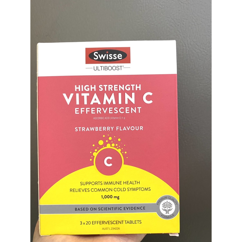 Viên sủi Vitamin C liều cao Swisse High Strength Vitamin C 1000mg Effervescent