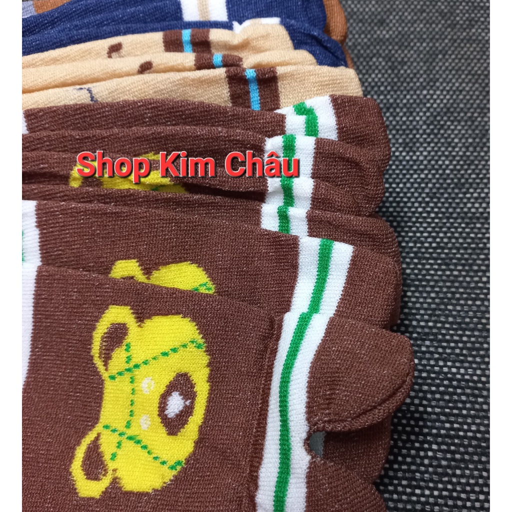 Tất Vớ nữ xỏ ngón hình thú thun cotton dài tới giữa bắp chân - size chân từ 34 đến 39 Hình thật