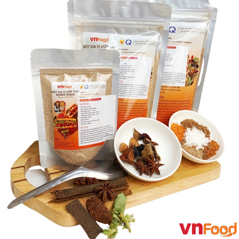 Bột Gia Vị Uớp Thịt Bánh Mỳ Doner Kebab VnFood - Hương Vị Thổ Nhĩ Kỳ