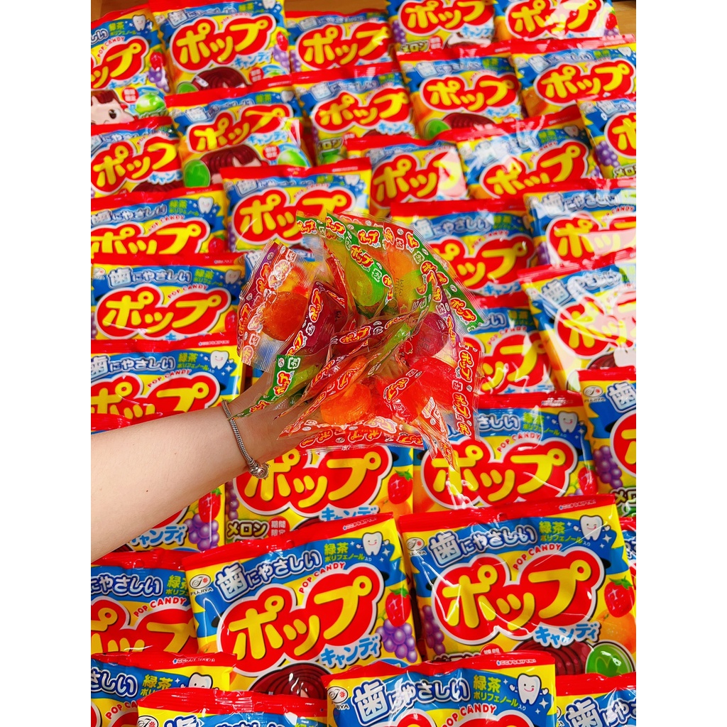 Kẹo mút hoa quả Fujiya Nhật Bản chống sâu răng gói 20 cái