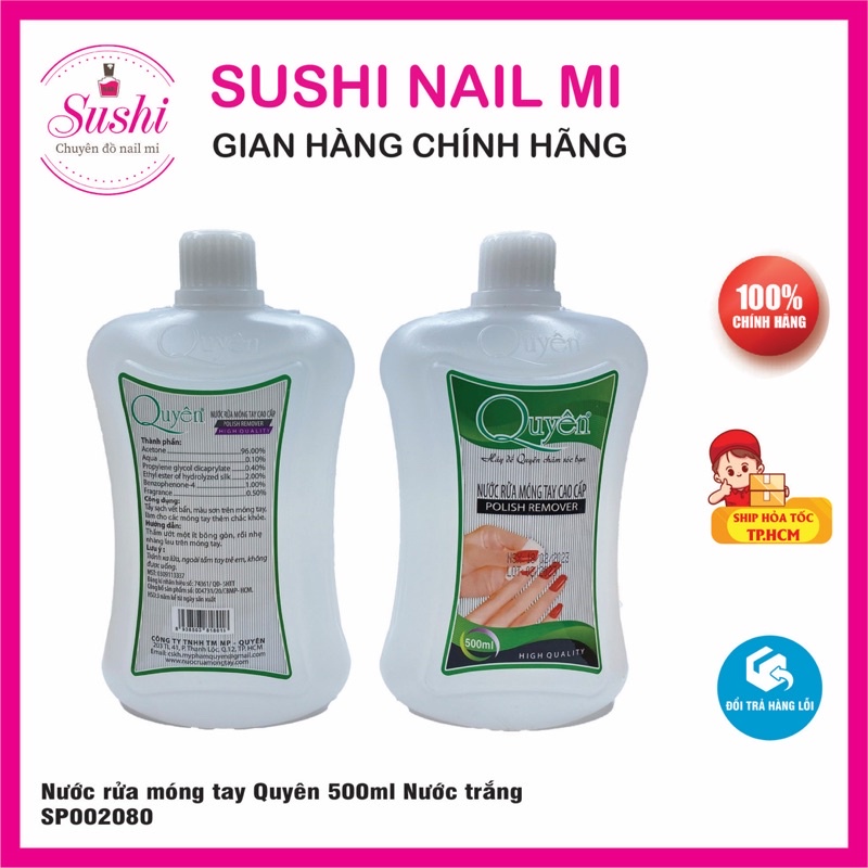Nước rửa móng Quyên - Loại tốt tẩy mạnh, sạch nhanh - Sushi nail mi