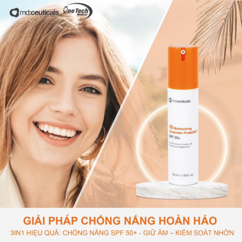 Kem chống nắmg Md:ceuticals 3D Moisturizing Sunscreen Protection SPF50+