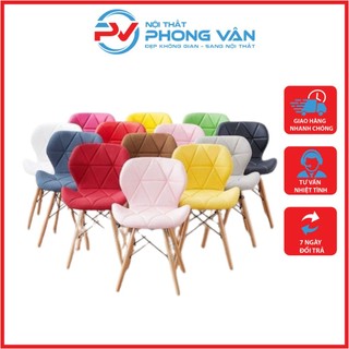 Ghế eames dáng cánh bướm bọc da chân gỗ đan nhiều màu cao cấp – nội thất phong vân