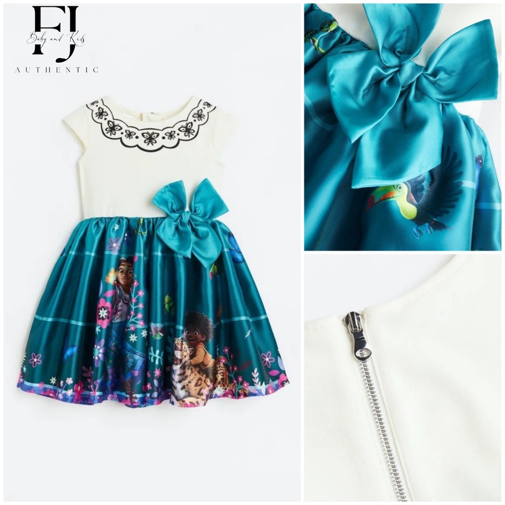 Váy công chúa bé gái chính hãng HM, váy xòe công chúa họa tiết cho bé 2-10 tuổi Auth