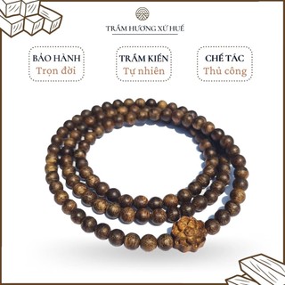 Vòng tay trầm hương 108 hạt tự nhiên 100% - vòng tay phong thủy hạt trầm hương việt nam