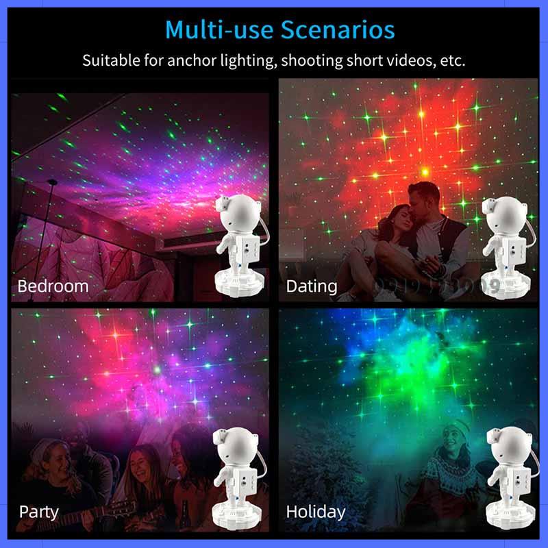 Đèn LED Phi Hành Gia, Đèn Chiếu Sao Thiên Hà, Đèn Trang Trí, Đèn Ngủ, Đèn Phòng Bay HNSHOP