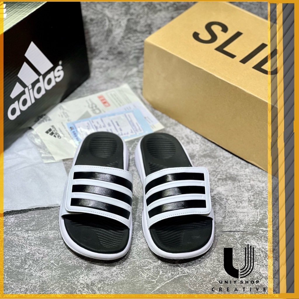 Dép nam Adidas' dán độn đế cao cấp PU đúc nguyên khối hàng FULL BOX BILL, dép nam Adidas' quai ngang siêu nhẹ, siêu bên