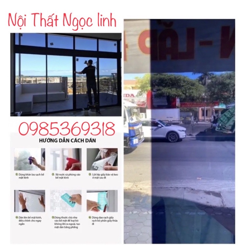 Tấm Phim Dán Kính Cửa sổ cách nhiệt, giảm tia Uv 99%