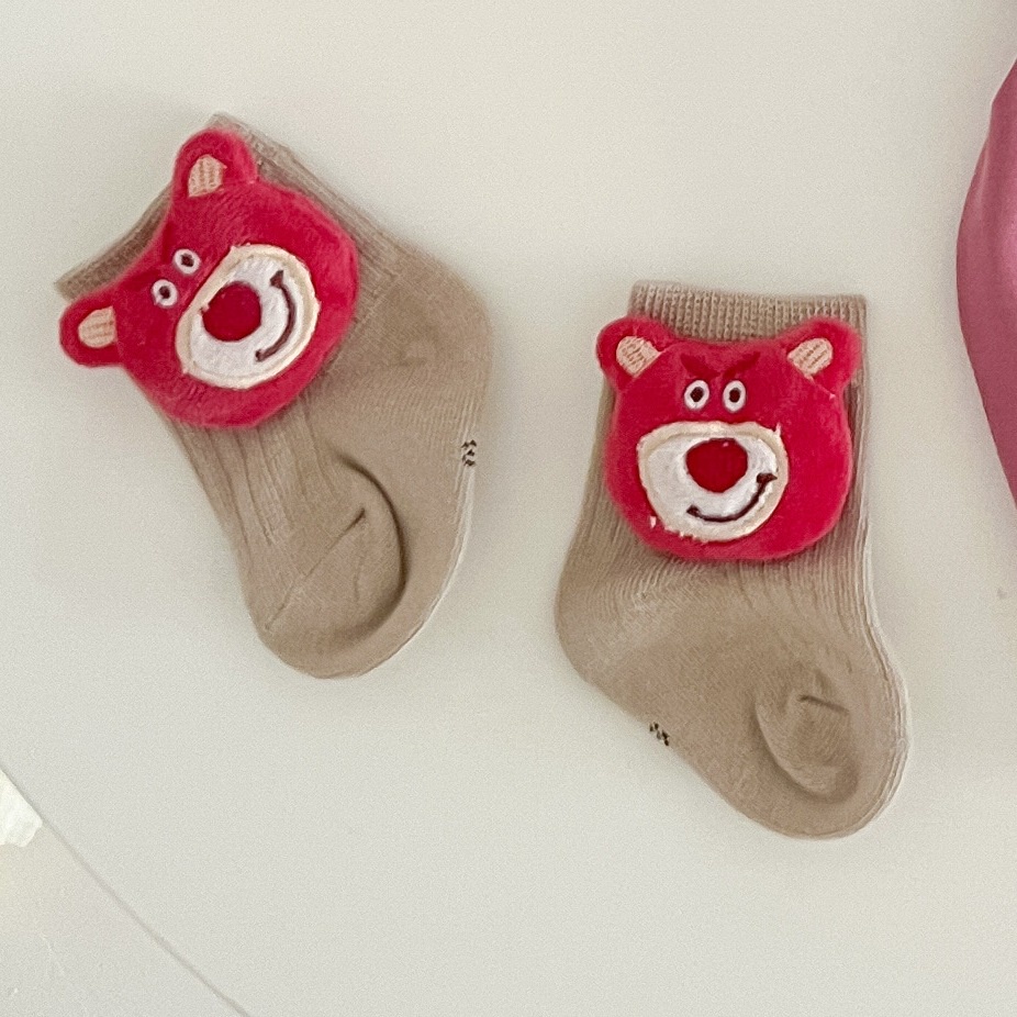 Bộ Áo Liền Quần Tam Giác Bằng Vải Cotton In Họa Tiết Gấu Dâu Tây Hoạt Hình Thời Trang 2023 Cho Bé Sơ Sinh