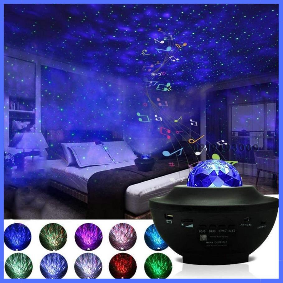 Đèn Led Chiếu Ngàn Sao Galaxy, Mây Thiên Hà Kiêm Loa Bluetooth Phát Nhạt- Đèn Ngủ Led Galaxy Ngàn Sao HNSHOP
