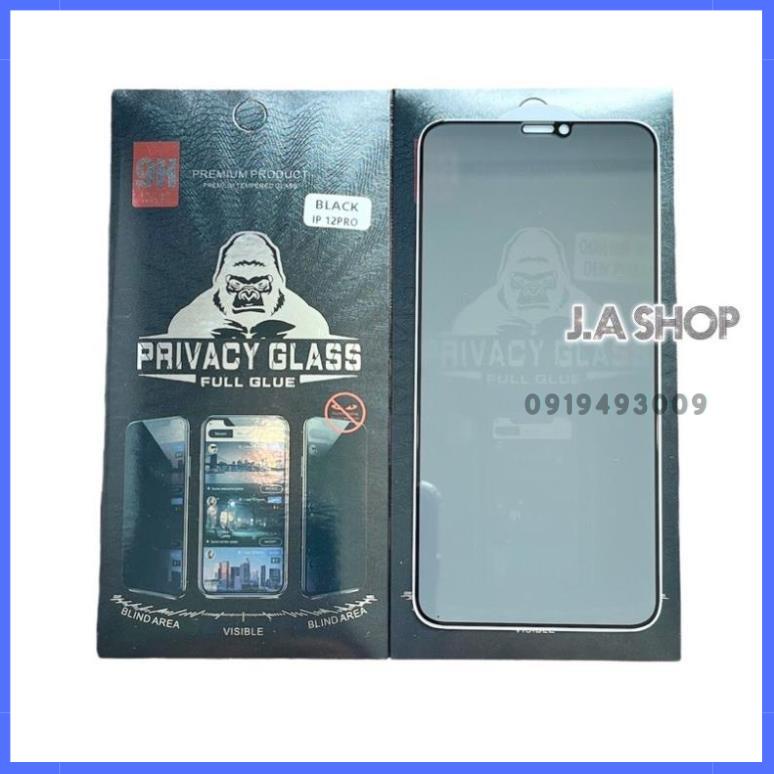Kính cường lực Chống Nhìn Trộm Full Màn Hình cho X, XS MAX, 11, 11PRO, 11PRO MAX, 12, 12PROMAX, 13, 13PRO, 13PRO MAX
