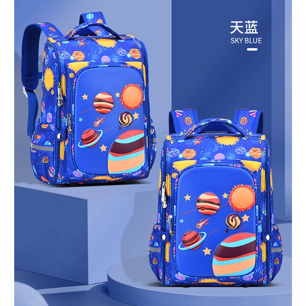 Balo chống gù BÉ TRAI cao cấp in nổi 3D,đệm lưng thoáng khí, màu sắc nổi bật, phù hợp cho bé tiểu học cấp 1