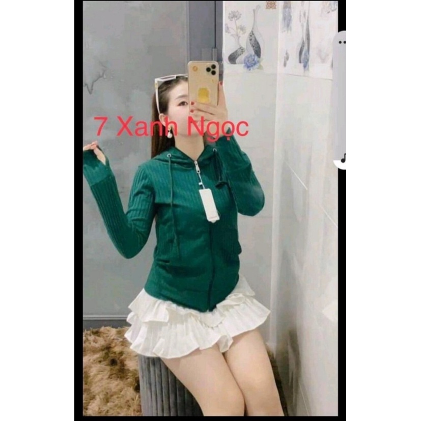 ÁO KHOÁC THUN GÂN CHẤT DẦY -NÓN TO