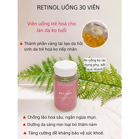 Viên Uống Đẹp Trẻ Hóa Da Retinol Myvitamins - 90 Viên