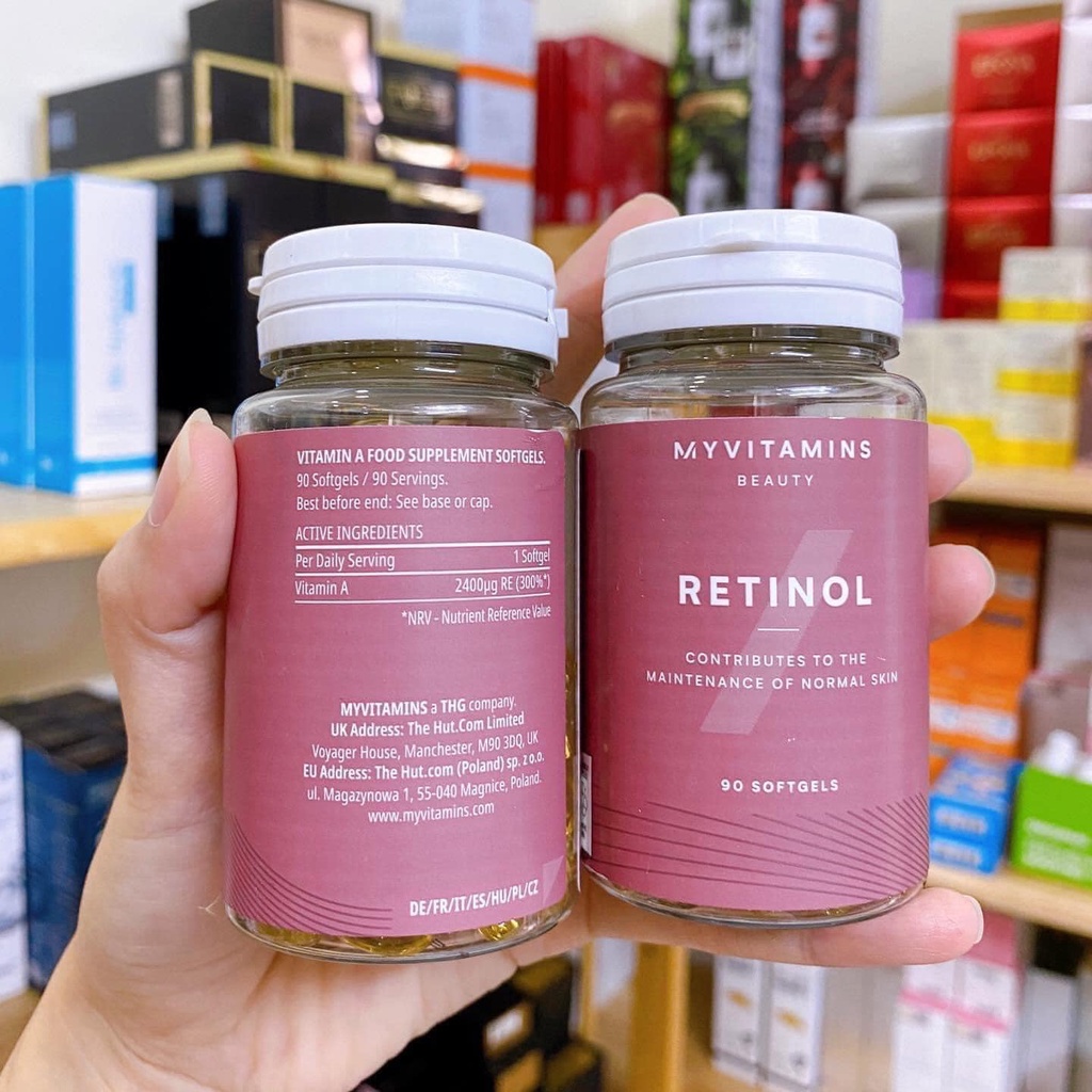 Viên Uống Đẹp Trẻ Hóa Da Retinol Myvitamins - 90 Viên