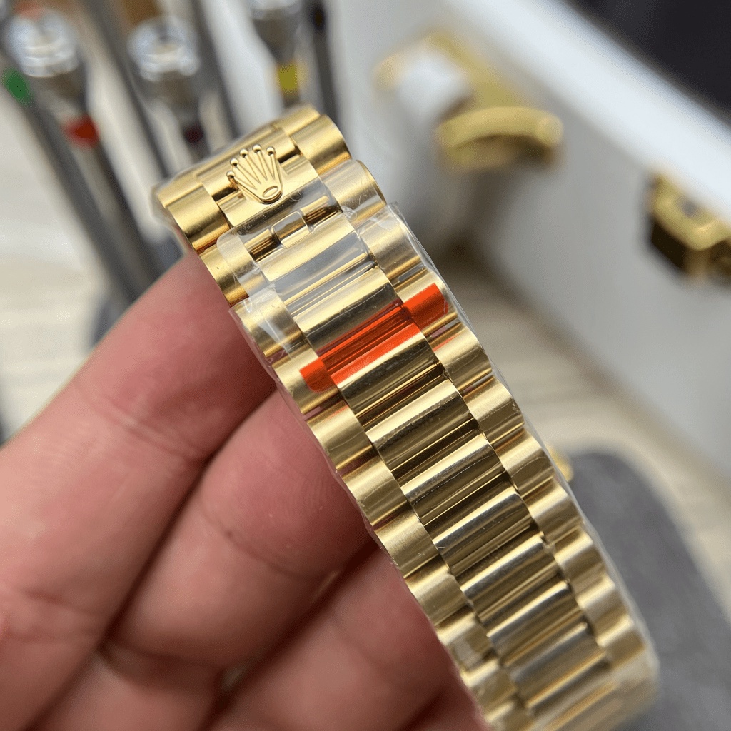 (Chính hãng) Đồng hồ nam Rolex DayDate cơ automatic, vỏ mạ vàng 18k size36/41mm
