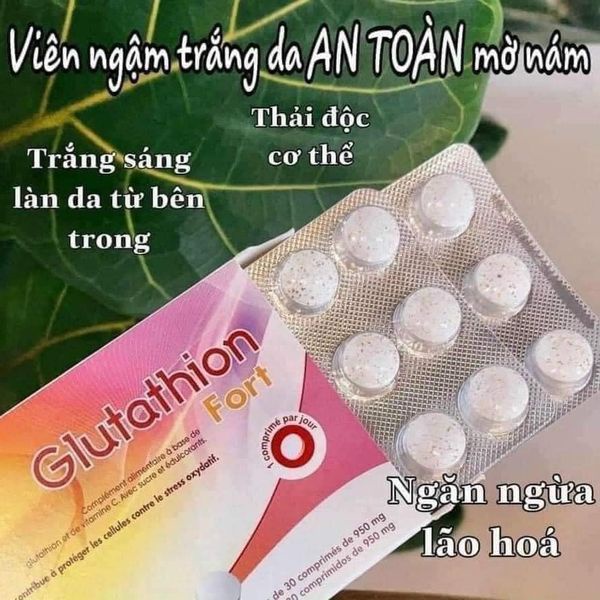Viên Ngậm Glutathion Fort Trắng Da Pháp