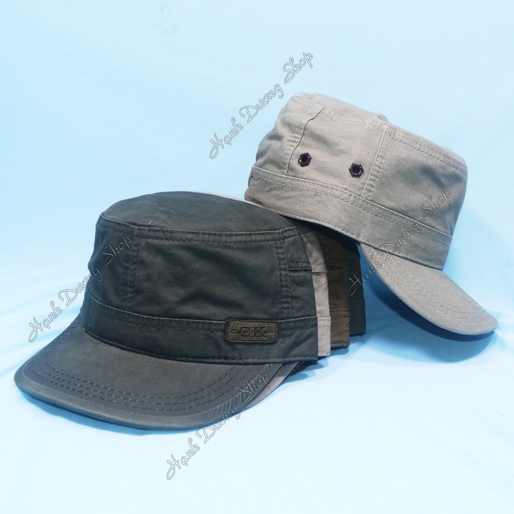 Mũ lưỡi trai nam bít đuôi vòng đầu chuẩn 58cm nón kết nam đầu bằng thêu mặt da với chất liệu vải kaki thoáng mát