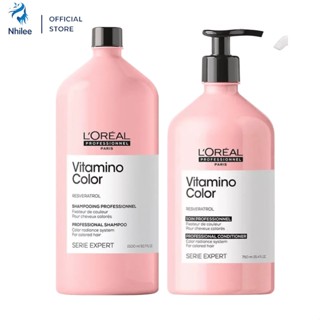  Dầu Gội Shampoo Professionnel Vitamino Color Serie Expert -Dầu Gội Giữ Màu Loreal 1500ml Nhilee NL109 Giúp Tóc Bóng Mượt 