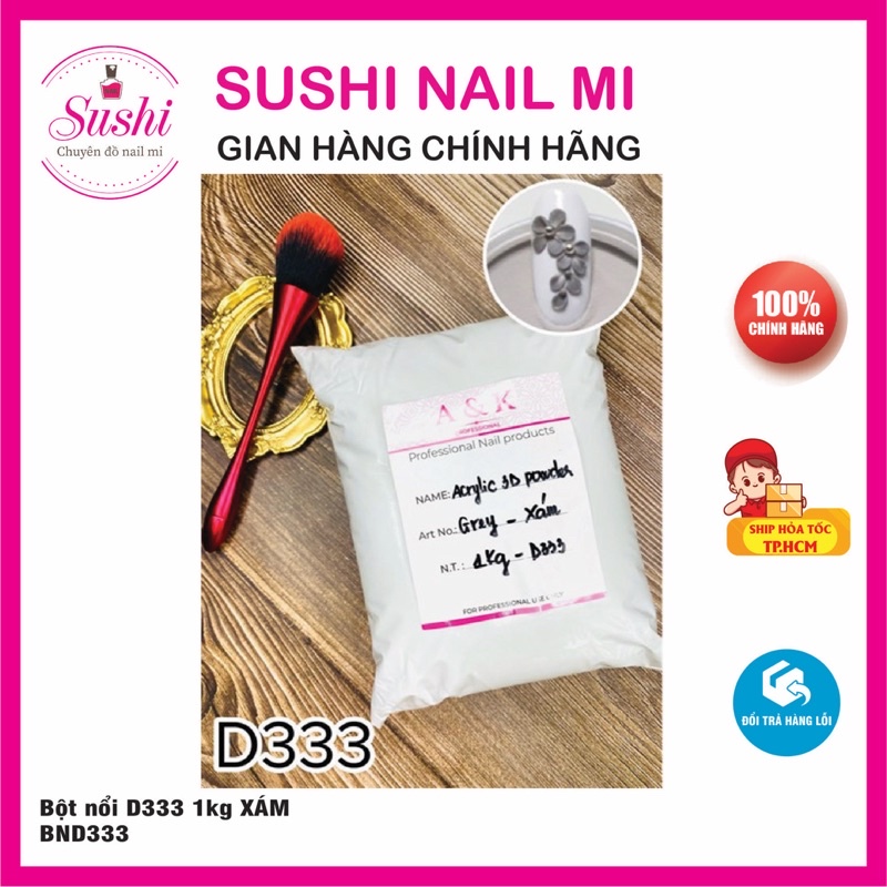 Bột làm hoa nổi A&K 1kg chuyên dụng cho làm nail - Sushi nail mi