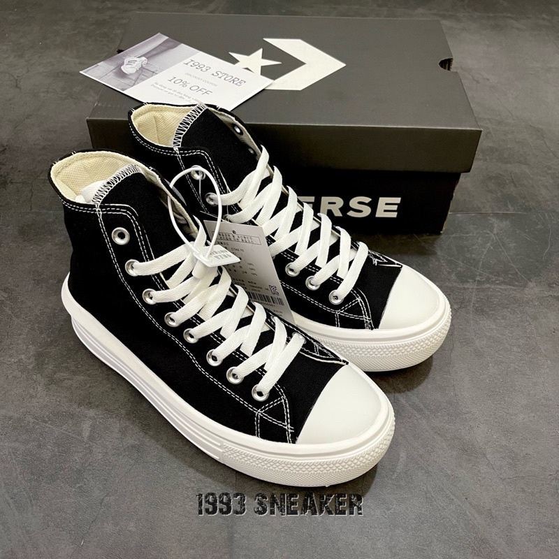 Giày Sneaker CVChuck tyler all star move Đen trắng đế độn - Full box