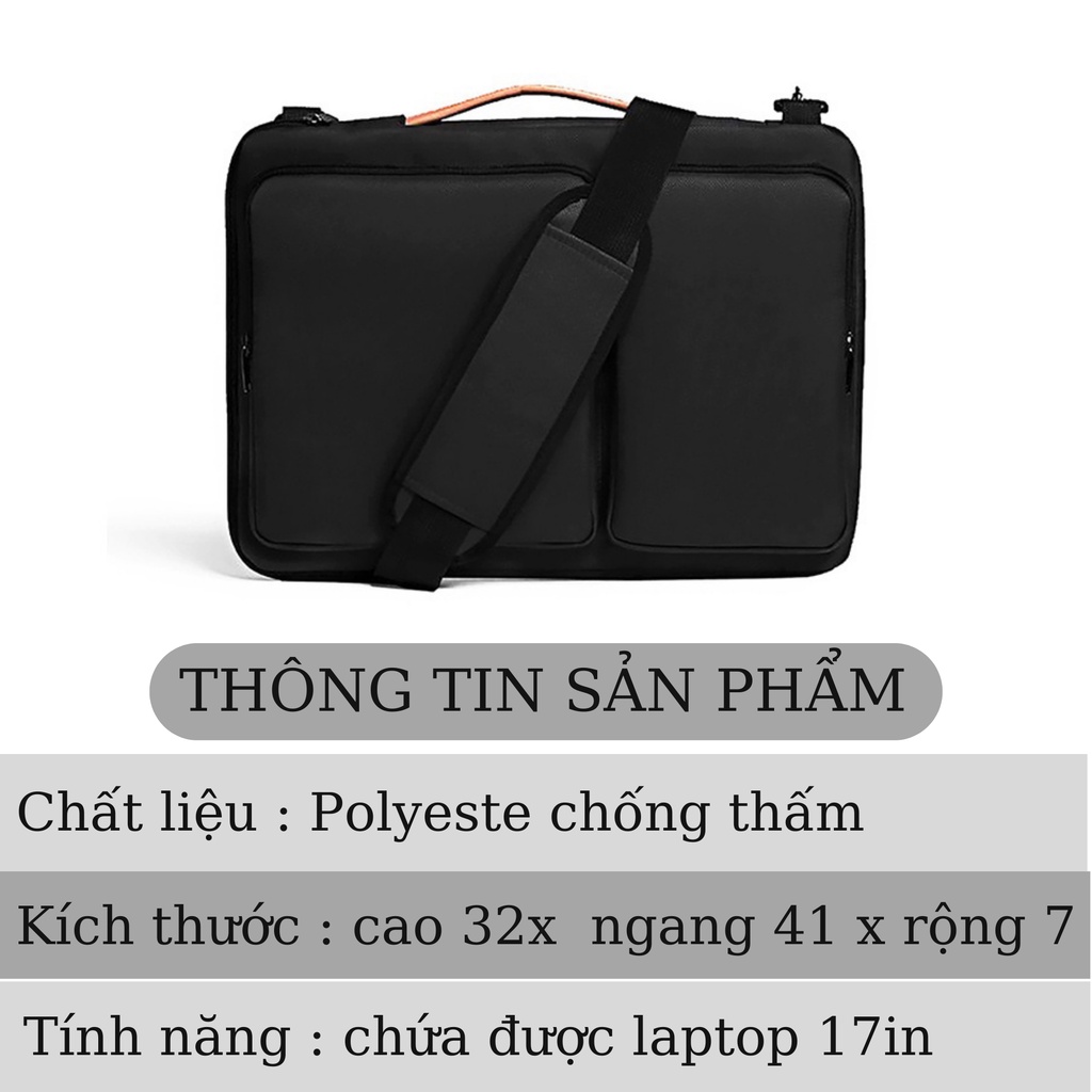 Túi laptop, túi xách công sở thời trang PADO 575 chứa được laptop 17inch, chất liệu trượt nước cao cấp | BigBuy360 - bigbuy360.vn