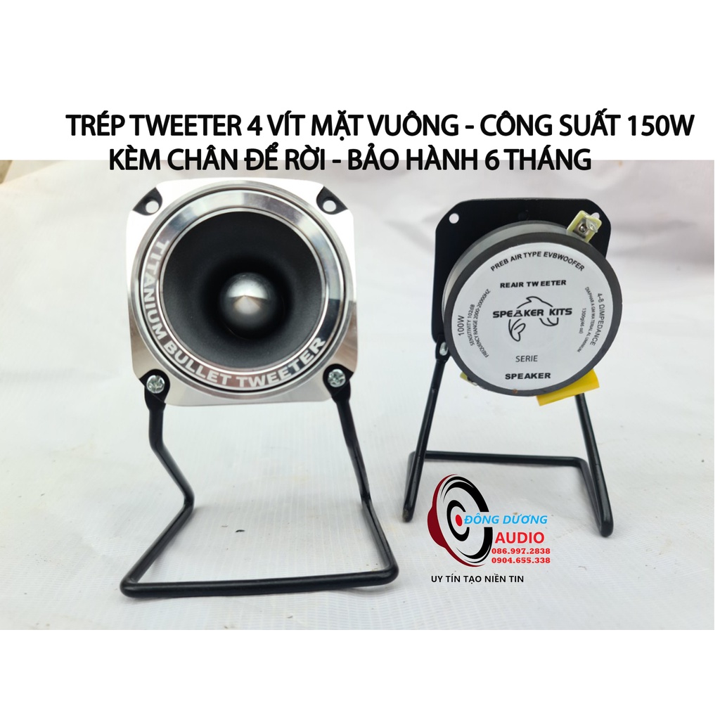 GIÁ 1 CỦ TRÉP RỜI  MÀNG TITAN VUÔNG CÔNG SUẤT 150W KÈM CHÂN VÀ TỤ 3.3MF