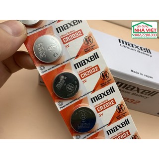 Vỉ 5 Pin cúc áo Maxell CR2032 Lithium 3V