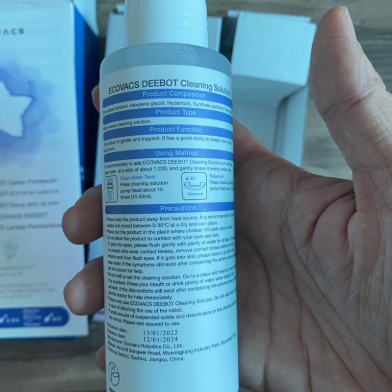 Nước Lau Sàn Chuyên Dụng Cao Cấp cho các dòng robot hút bụi lau nhà ECOVACS-Wild Bluebell