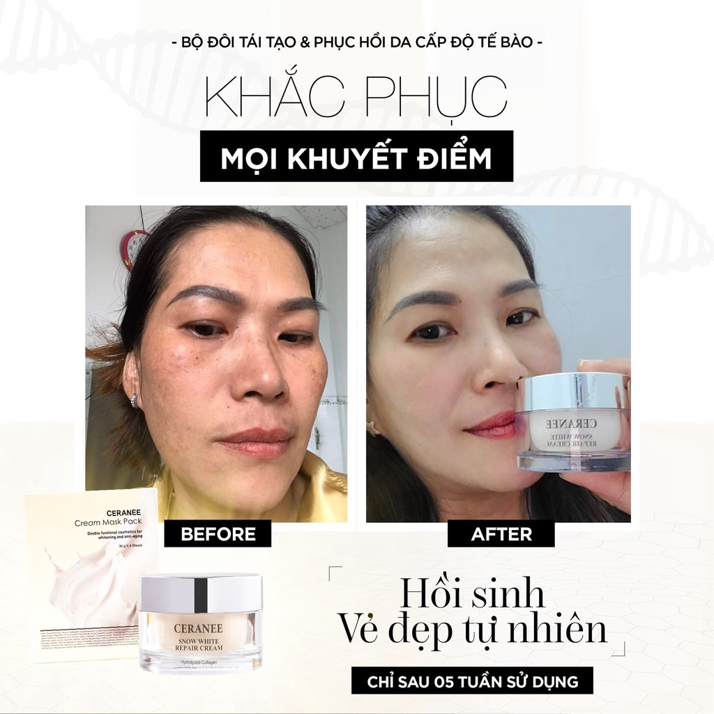 Kem Dưỡng Ẩm Da Làm Trắng Da Phục Hồi Và Chống Lão Hóa Cấp Độ Tế Bào Từ Collagen Thủy Phân 50gr