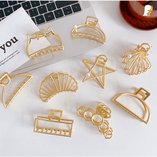 Kẹp Tóc Kim Loại vàng dây xích Hình Bướm Xinh Xắn Phong Cách Hàn Quốc